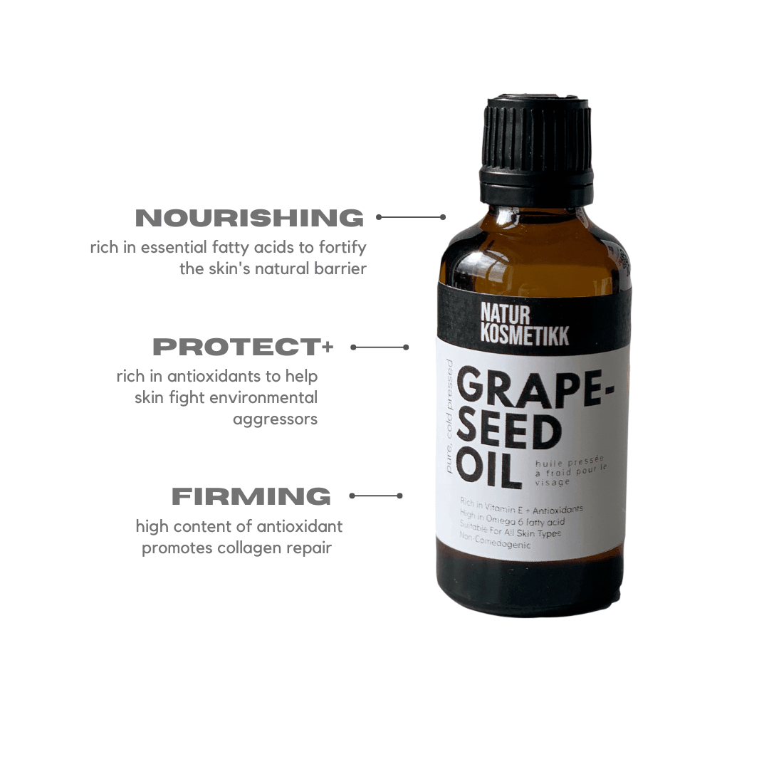 Pure, Cold Pressed Grapeseed Oil - Natur Kosmetikk - naturkosmetikk.co.uk